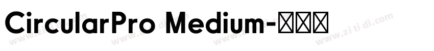 CircularPro Medium字体转换